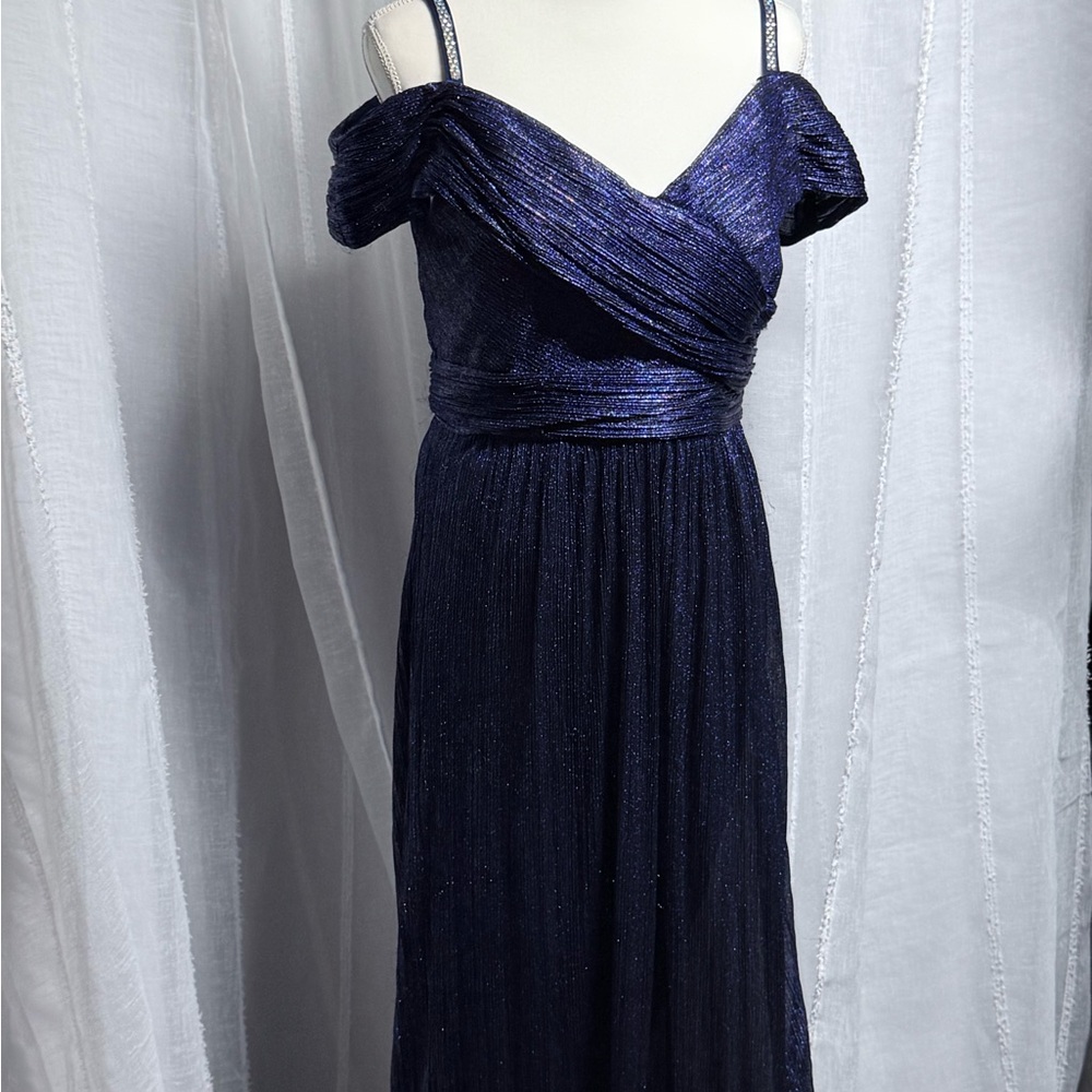 R&M Richards Midnight Blue Strapless Dress